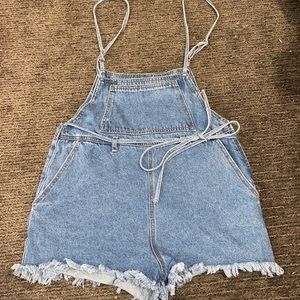 denim overalls shorts